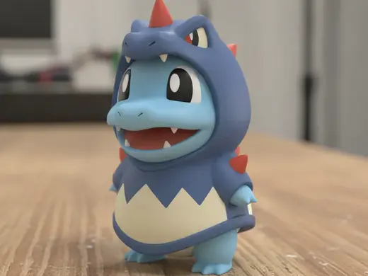 Totodile with a feraligatr poncho/fancy dress