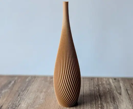 Decorative Flower Vase - Spiral Teardrop
