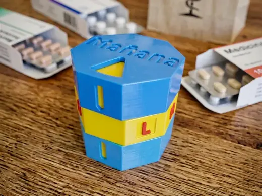 JAVIBA Octagonal Pillbox - Morning & Night