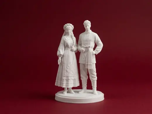 Traditional Slavic Folk Costume Couple 3D Model