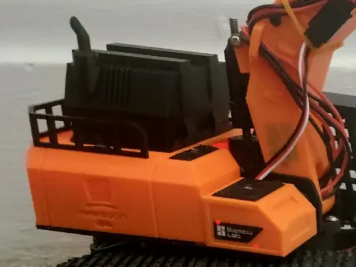 Weighted Engine Cover for 3D Printed RC excavator