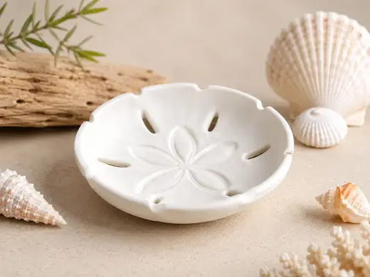 Sand Dollar Bowl | Soap Dish | Coastal Decor