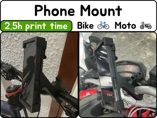 qRig B3 - Motorcycle & Bike Phone Mount Holder