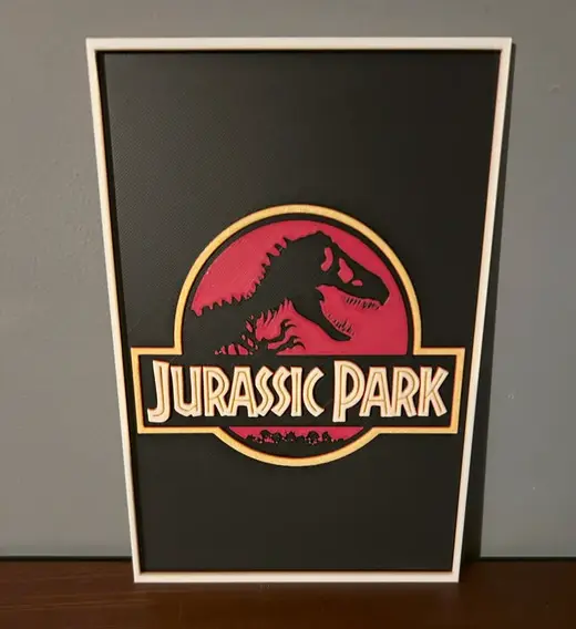 Hueforge Movie Poster - Jurassic Park