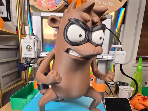 Rigby Statue Character Regular Show - HAMBONING!