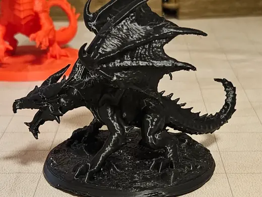 Adult Black Dragon – AI-Generated Miniature