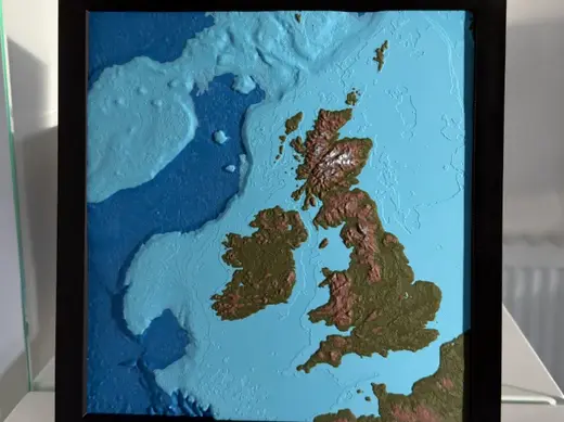 Topographic & Bathymetric Map of the British Isles