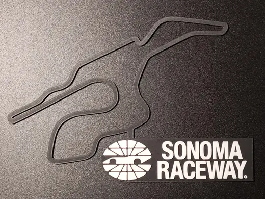 Sonoma Raceway Track Map Wall Art