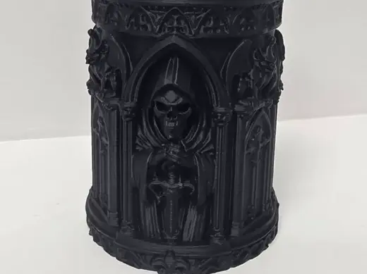 Gothic Spooky Skull Cathedral Pen Pencil Holder