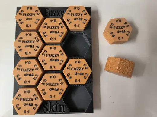 Aufbewahrung für Fuzzy Skin Hexagon Test (schiko)