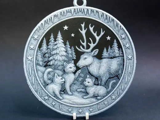 Christmas Bauble Ornament Decoration Cats and deer