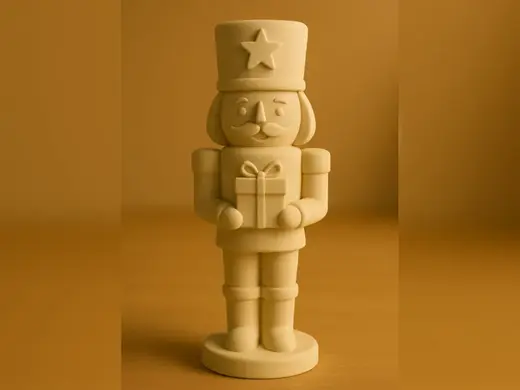 Minimalist Nutcracker — Modern Holiday Figurine