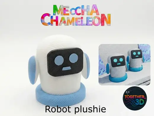 Robot plushie from Meccha Chameleon