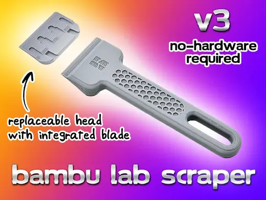 No-Hardware Bambu Lab Scraper for Plastic Blades