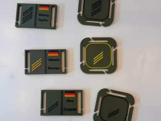 MOLLE Dienstgrad Rank Clips / Heer / Marine