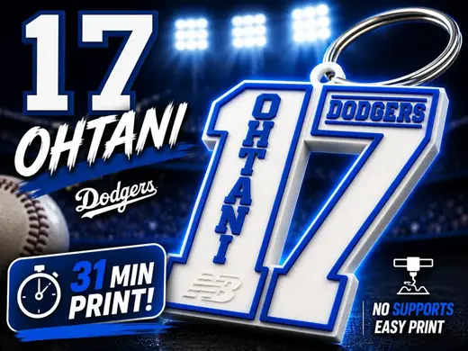 17 Ohtani Baseball Keychain | 31min Print
