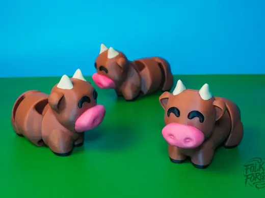 Flexi Farmyard Cow, Print in Place Wiggler