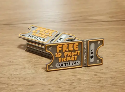 Free 3D Print Tickets