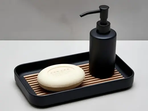 Modern Soap Dish with Drip Inlay