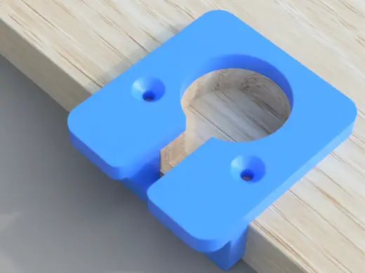 Router template for countertop connector 100 mm