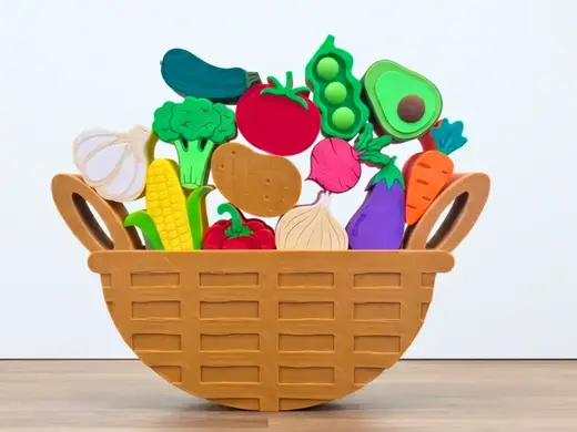 Vegetable Basket Balance Stack