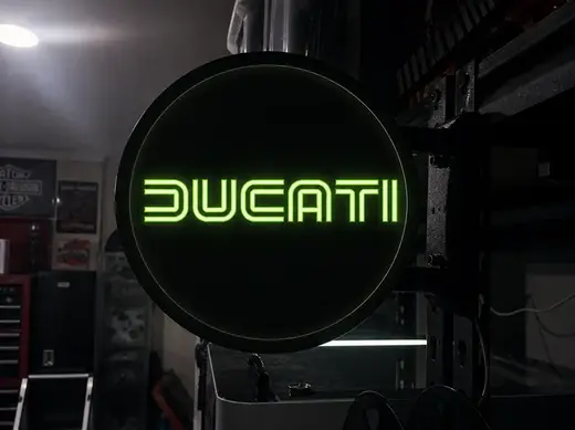 Classic Ducati Sign System lightbox