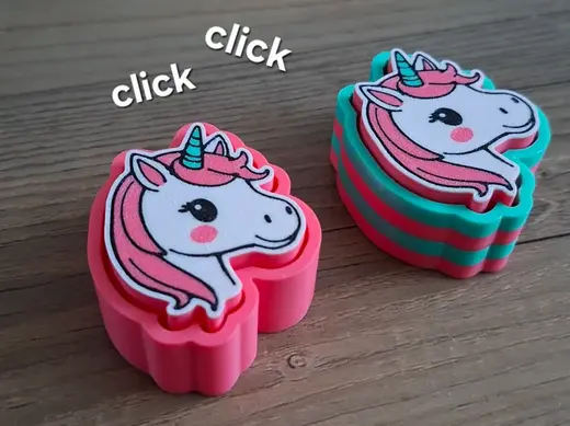 Cute unicorn fidget clicker toy