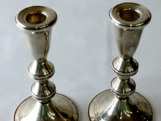 Shabbat candlesticks of Rebbetzin Schneeorson