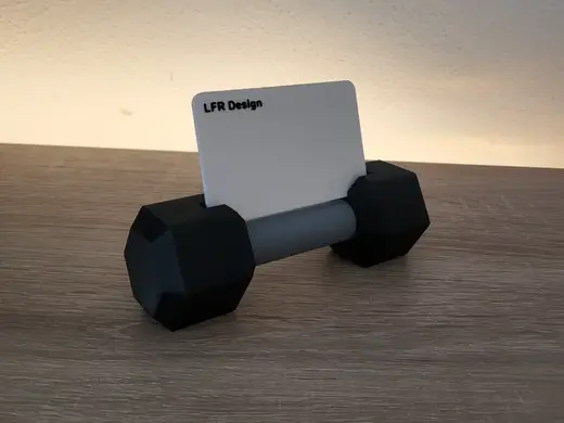 Dumbbell Business Card Holder