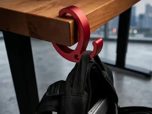 Golden ratio universal desk hook for 5-45mm; 15kg+