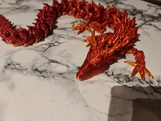 fire dragon print in place
