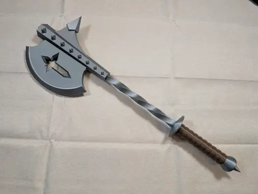 Holy Medieval Axe – Twisted Haft (High Stability)