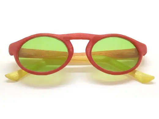 Sonnenbrille OVAL red orange yellow