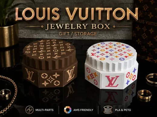 LV Jewelry Box Multi-Parts Threaded Lid
