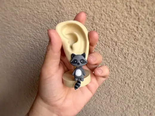Earrings Raccoon