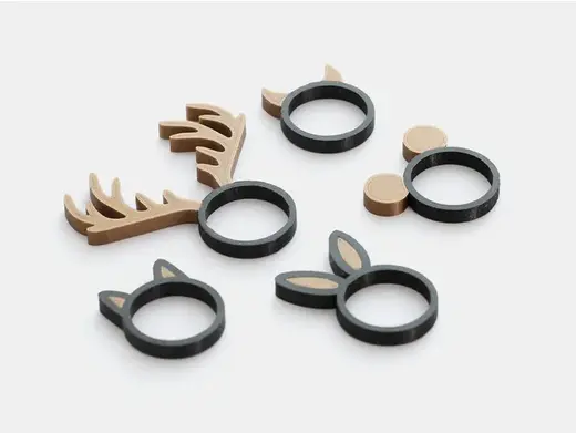 Animal Ring Collection - Dual extrusion version