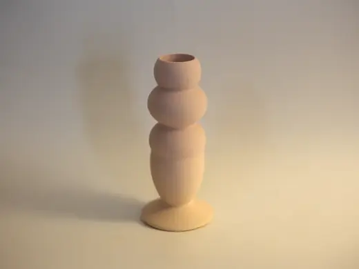A vase with a spherical form