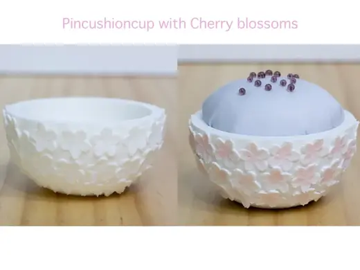 桜のピンクッションカップ