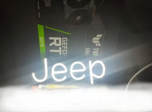 Logo JEEP in NEON Strip LED PROFILE