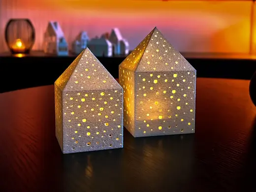Mini-Häuser Christmas für LED-Teelichter
