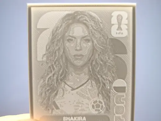 Cromo en 3D de Shakira (Album Panini 2026)