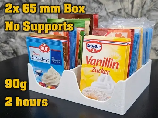 Spice Packet Organizer 2x 65 mm No Supports