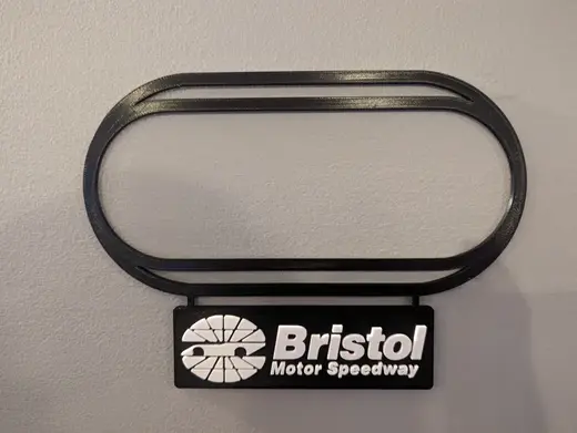 Bristol Motor Speedway Track Map (Multi Color with Nameplate)