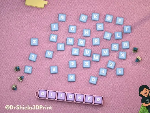 FIDGET CLICKER ALPHANUMERIC CHICAGO FONT