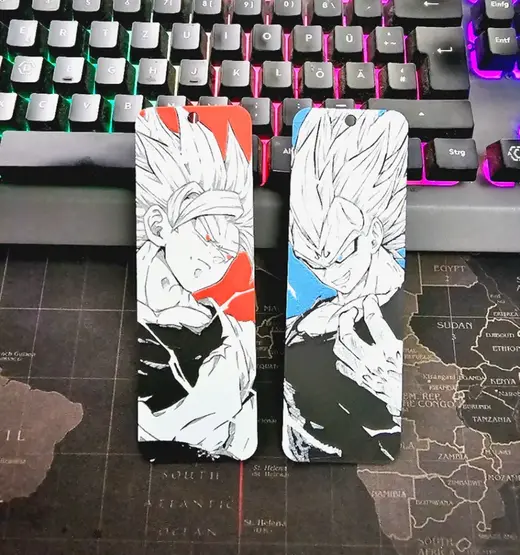 Goku and Vegeta Bookmark Set - HueForge