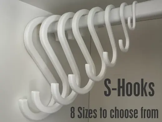 S Hooks Hangers - Heavy duty - Wardrobe s-hook