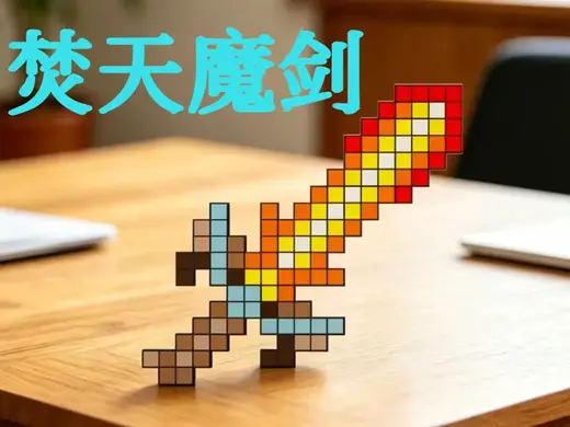 敲豆豆,敲敲乐,手工,拼豆,模板,焚天魔剑