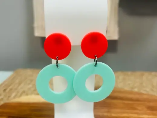 Geometric Funky Retro Earrings