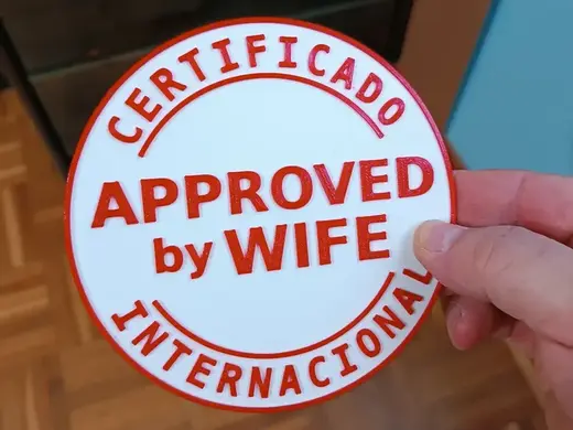 Approved by wife