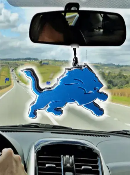 Detroit Lions Car Rearview Mirror Ornament